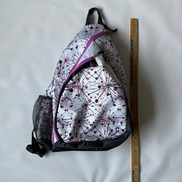 Stylish Women's Backpack‎ - White and Purple