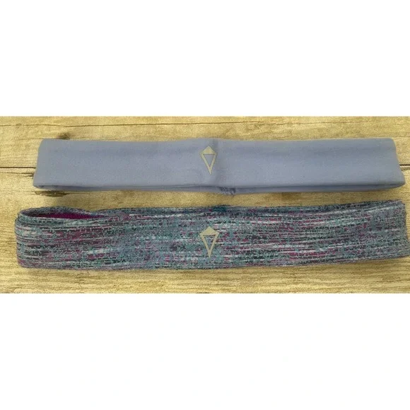 Ivivva By Lululemon Lot 2 Girls Headbands Solid Colors Purple Blue‎