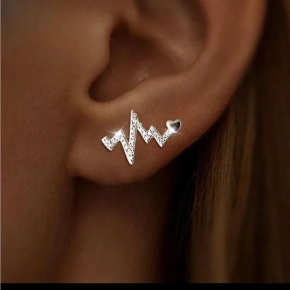Silver earrings delicate dainty minimalist