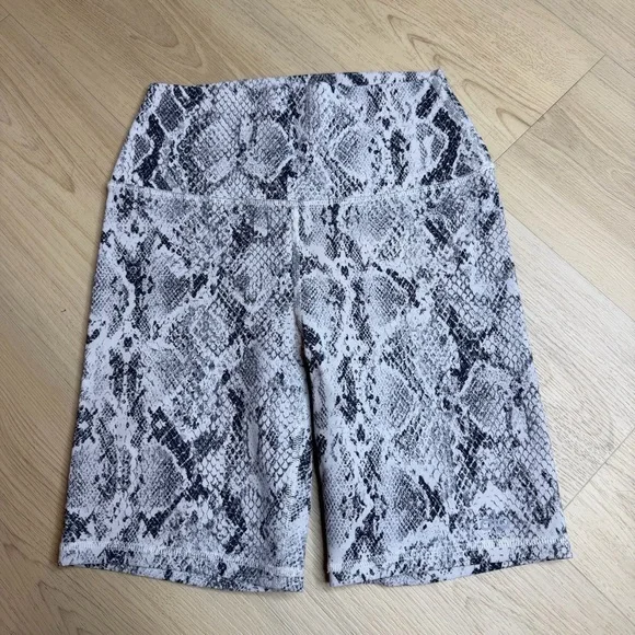 Alo Animal Print Biker Shorts