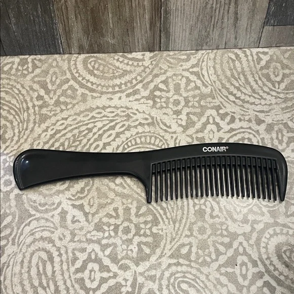 VINTAGE Conair Black Hair Comb wide‎ tooth