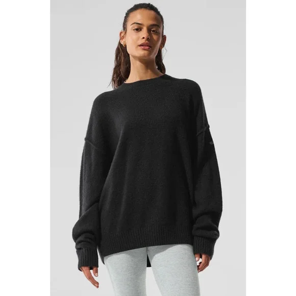 ALO Wool Cashmere New Class Crewneck Sweater NWT Size Small