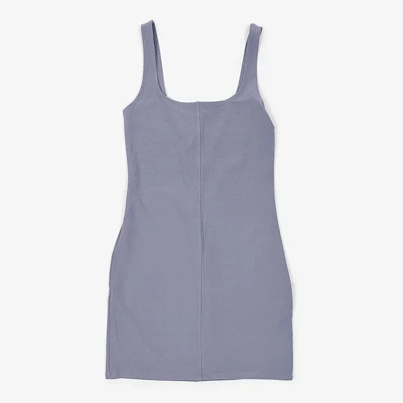 ALO Yoga Alosoft Head Start Dress Size S Fog Purple Bodycon Athleisure Sporty