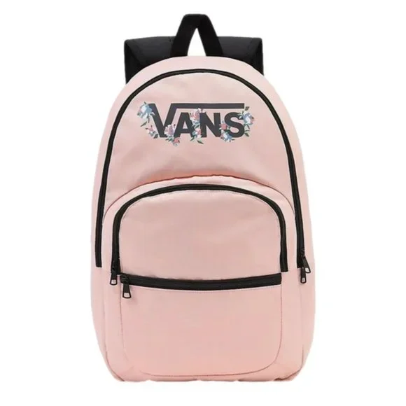 🎒SCHOOL SALE🎒VANS Mochila Ranged Backpack Pink Laptop Logo Zip Bag VN0A7UFNY6O