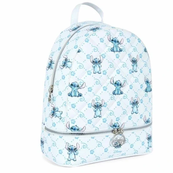Disney Stitch Quilted Backpack | Large Backpack With Several Compartments | NWT