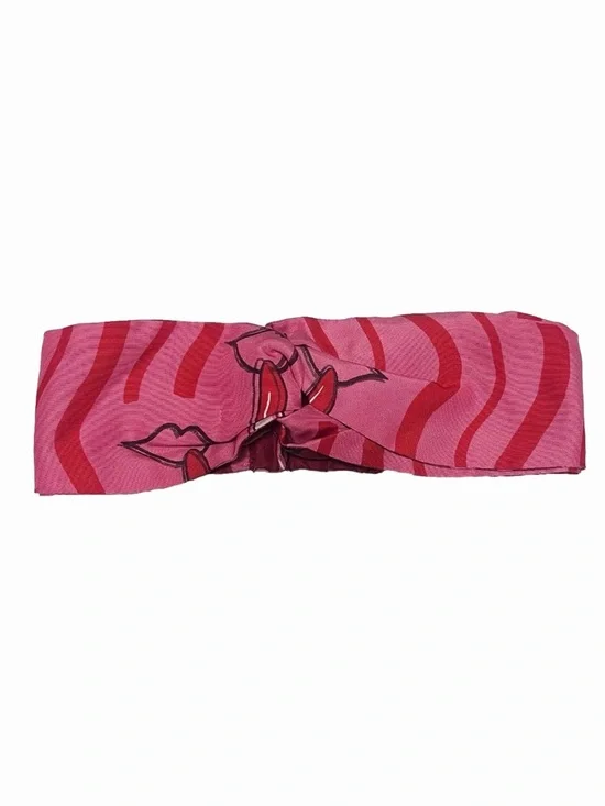Valentino Lipstick Print Silk Headband Scarf 💄