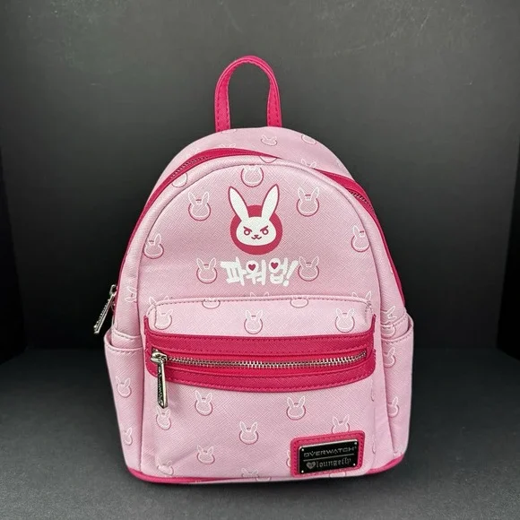 Loungefly‎ Overwatch D.Va DVA Pink Mini Backpack Bag Cosplay OW OW2 BoxLunch