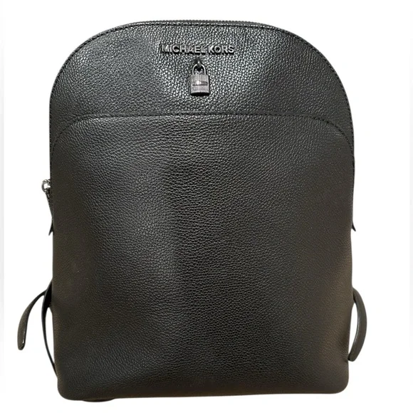 MICHAEL Michael Kors Adele Black Pebbled Leather Backpack