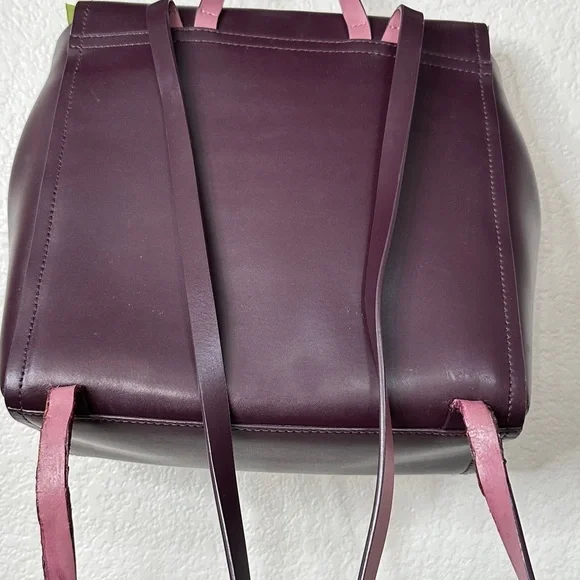 Kate Spade Leather Backpack Burgundy
