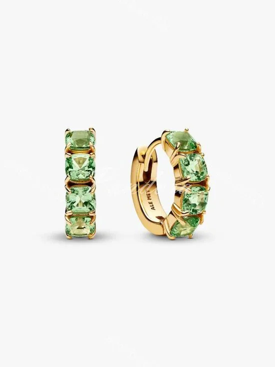 Pandora Green Hoop Earrings