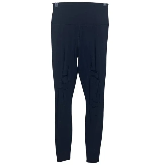 ALO YOGA High Waist Cutout Leggings Black Women's Activewear Athletic Pants