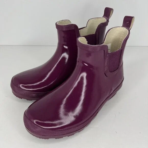 GARDENLINE Grape Waterproof Pull-On Womens Size 6 Rubber Rain/Gardening Boots