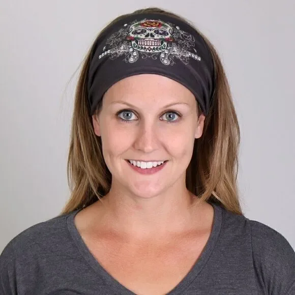 Biker Bling Headwraps (sugar skull)  NWT