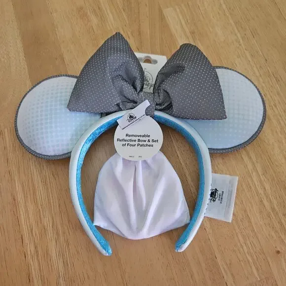 RunDisney Springtime Surprise Ear Headband with Removable Bow and Patches NWT