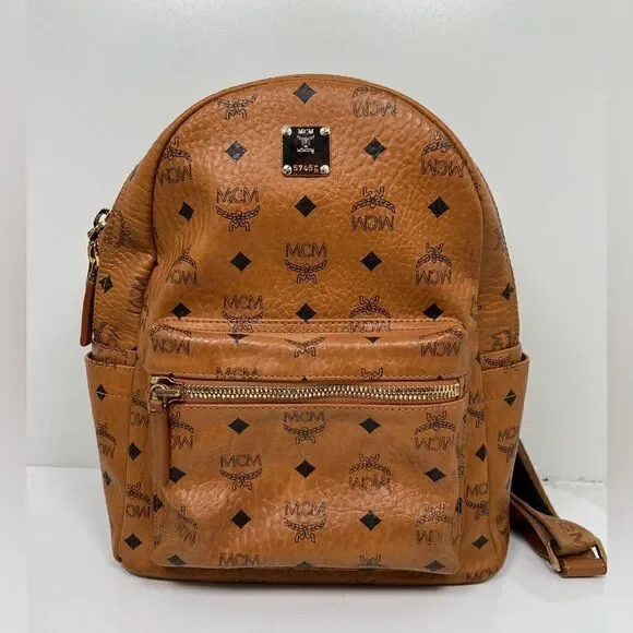 MCM Cognac / Brown Medium Backpack
