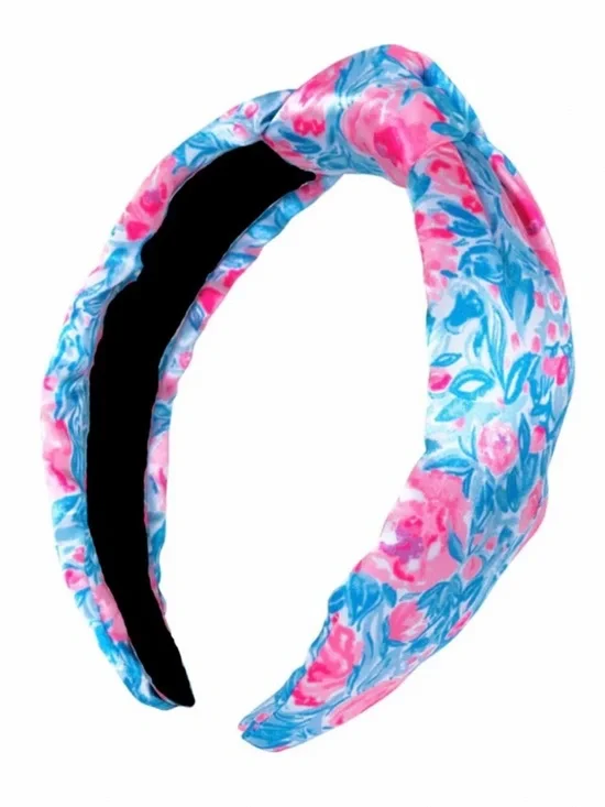 Lilly Pulitzer Headband Satin Top Knotted in My Little Peony - Women & Teens