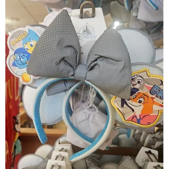 RunDisney Springtime Surprise Ear Headband with Removable Bow and Patches NWT