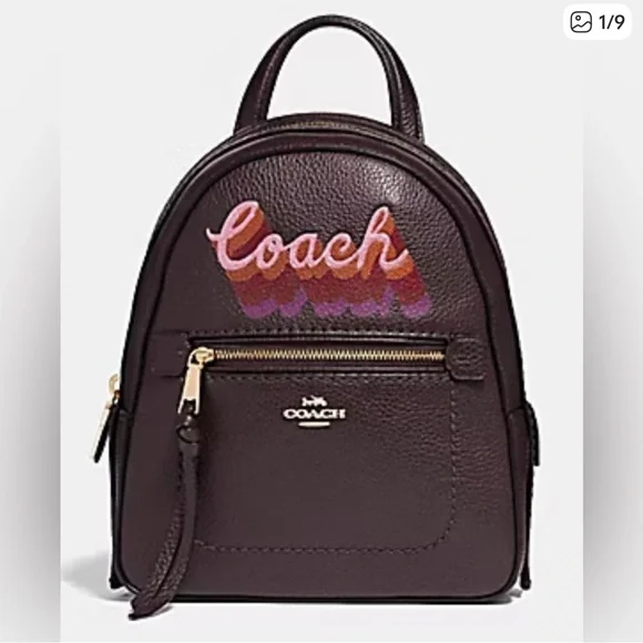 Coach Women's Neon Andi Mini Backpack with Multicolor Logo