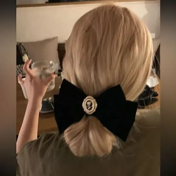 Velvet hair clips S745