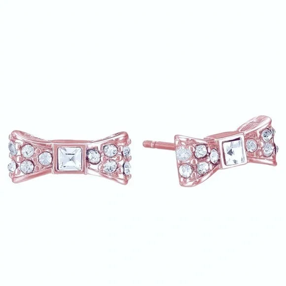 Kate Spade‎ Bow earrings rose gold. Ready Set Bow Pave Bow Studs