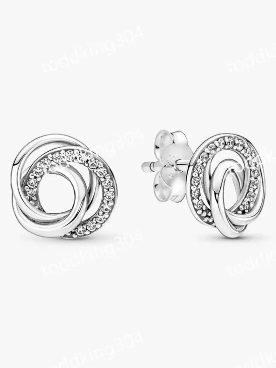 Family Always Encircled Stud Earrings