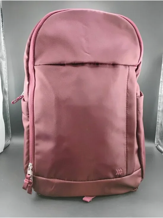 All In Motion Burgundy Backpack With Multiple Compartments Functional