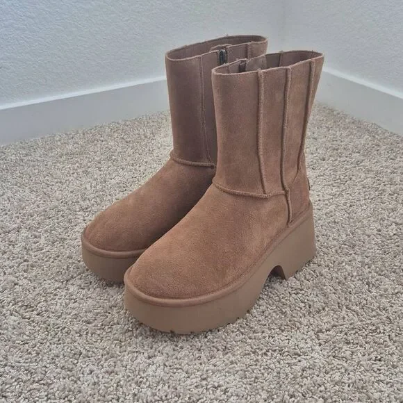 UGG Twin Seam New Heights Boots Brown Size 7