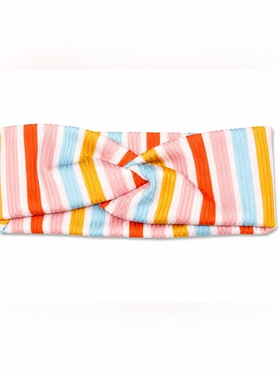 Colorful Stripe Headband Summer Workout Hair Band Twist Knot Athletic Headband