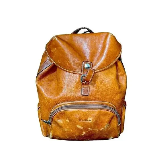 Cole Haan Tan Leather Backpack