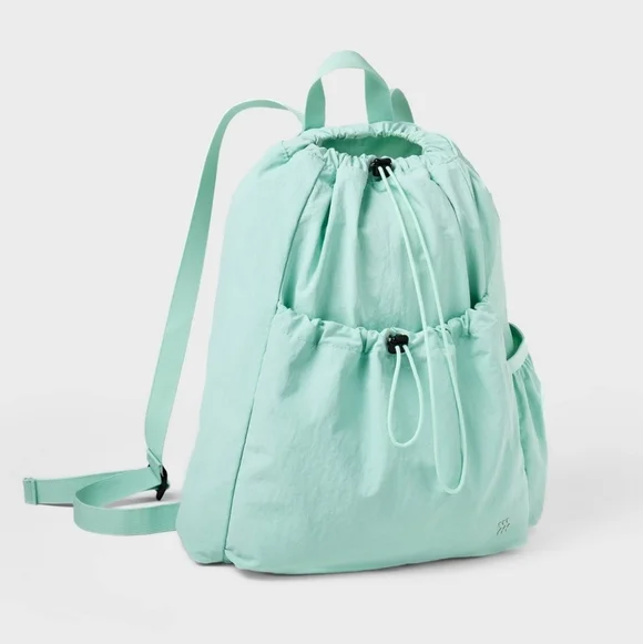NWT All In Motion Cinch Backpack Mint Green