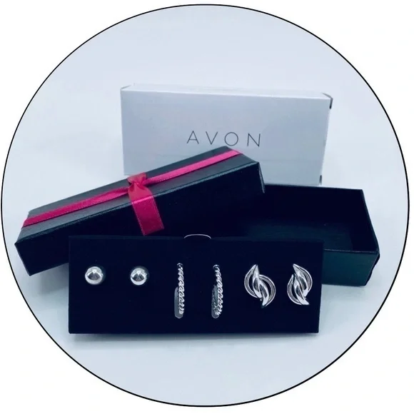 INSTANT CLASS 3 PAIR EARRING GIFT SET - AVON