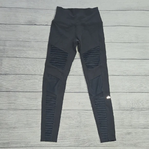 Alo Yoga Women's 7/8 High Waist Moto Leggings Gray Size S