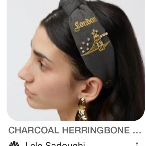 Lele Sadoughi, NWTs Embroidered Embellished London Headband