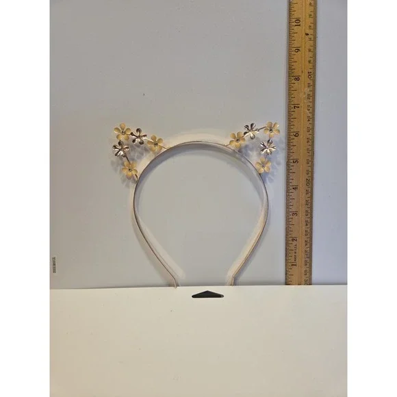 Natasha Women's‎ Gold Cat Ears Pearl Headband