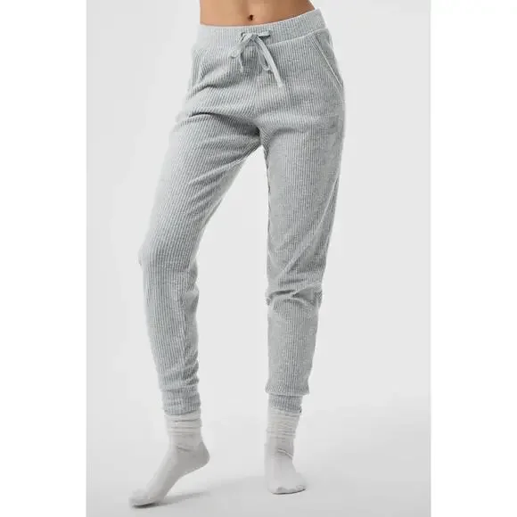 Alo Yoga Muse Sweatpants Athletic Heather Grey Athleisure Active Sports Size S