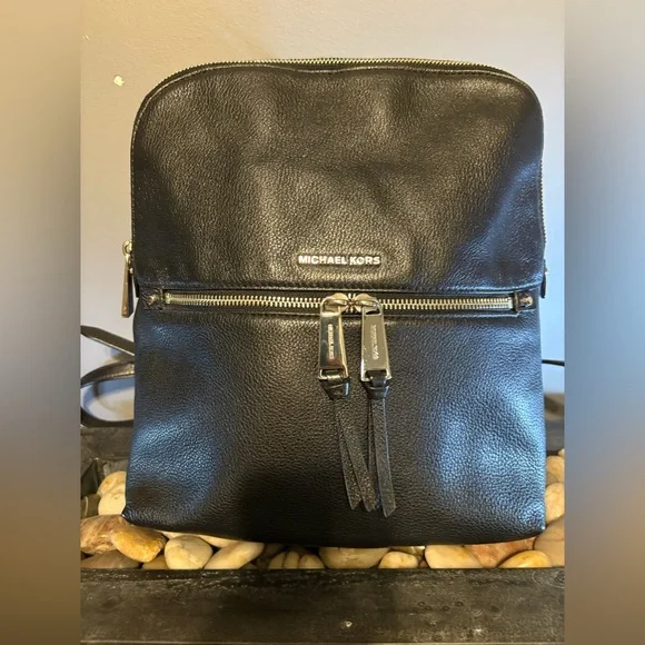 Michael Kors Black Leather Backpack