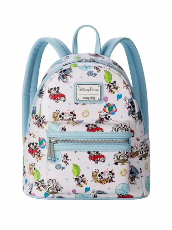 Disney Loungefly Mickey & Minnie Runaway Railway Mini Backpack