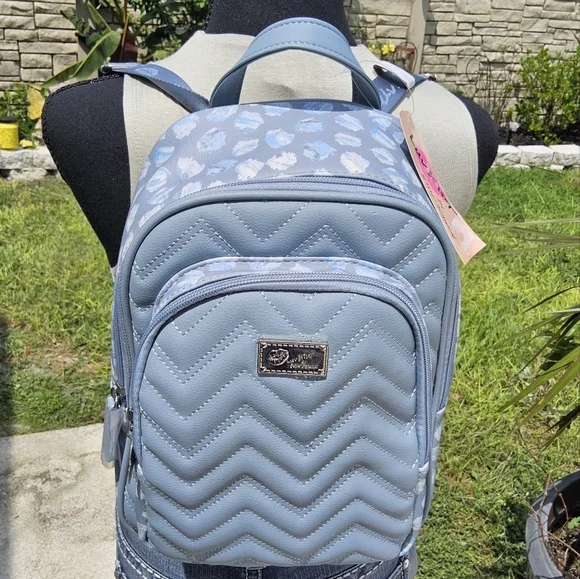 BETSEY JOHNSON BLUE LUV BETSEY BACKPACK