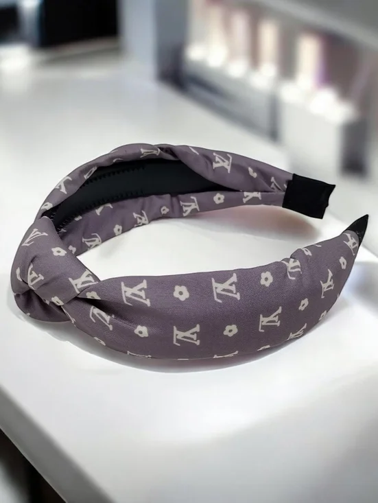LV Lavender Logo Knot Headband