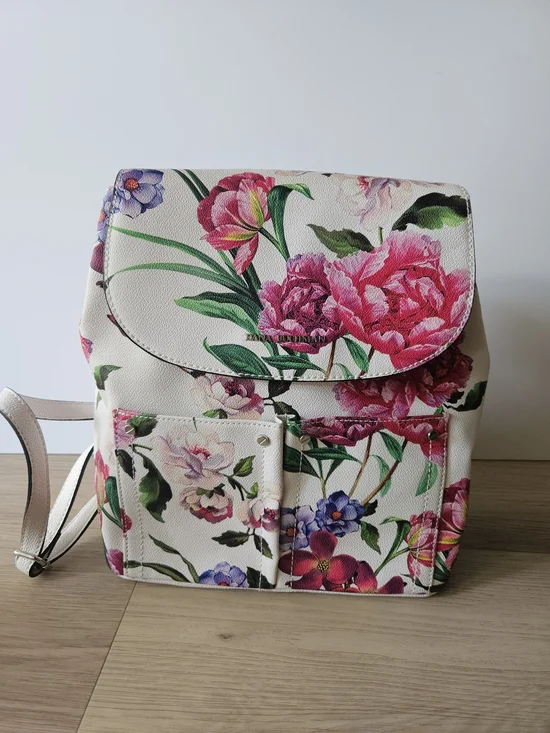 Floral Faux Leather Backpack Boho Romantic Fairy