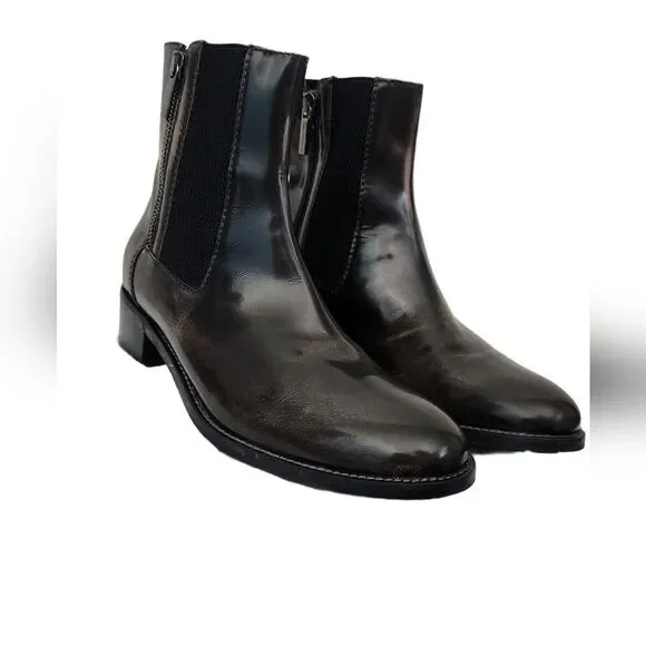 Aquatalia Patent Leather Ankle Boots Size 7