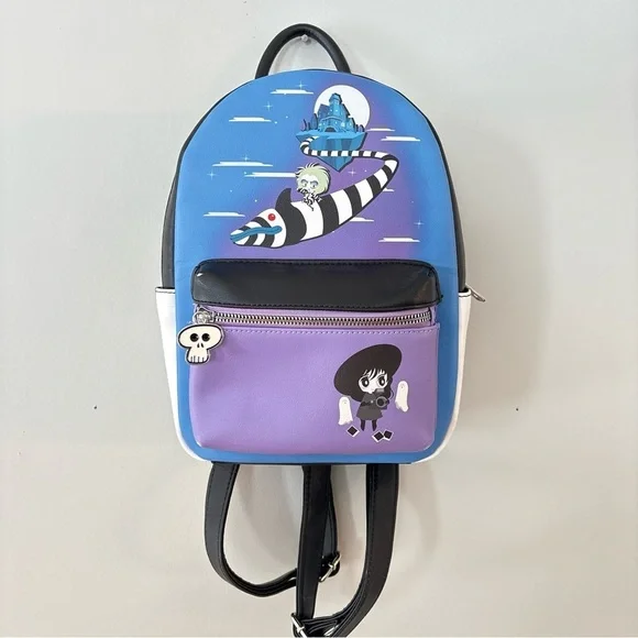 Her Universe Beetlejuice Sandworm Mini Backpack Animated Faux Leather