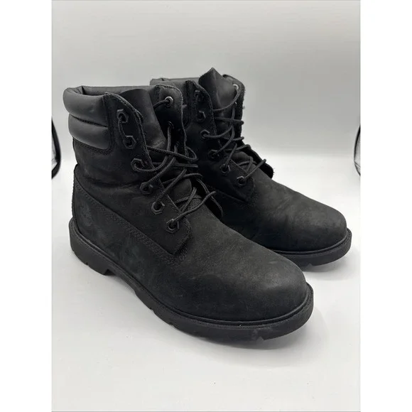 Timberland Linden Woods Women's 6-Inch Waterproof Boots Black Size 7W