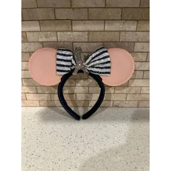 Disney Parks Epcot France Macaroons Tower‎ Eiffel Minnie Bow Headband #32
