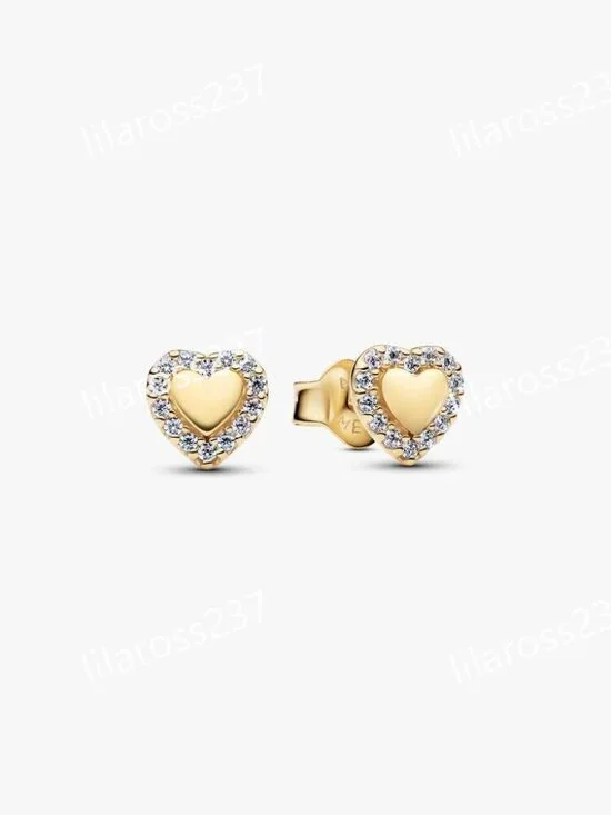 Heart Halo Stud Earrings