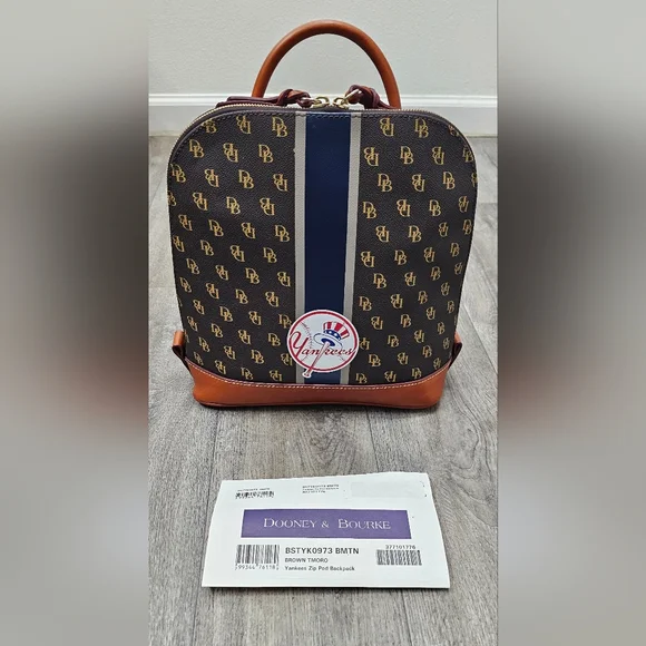 Dooney & Bourke Zip Pod Backpack-New York Yankees-*NWT*