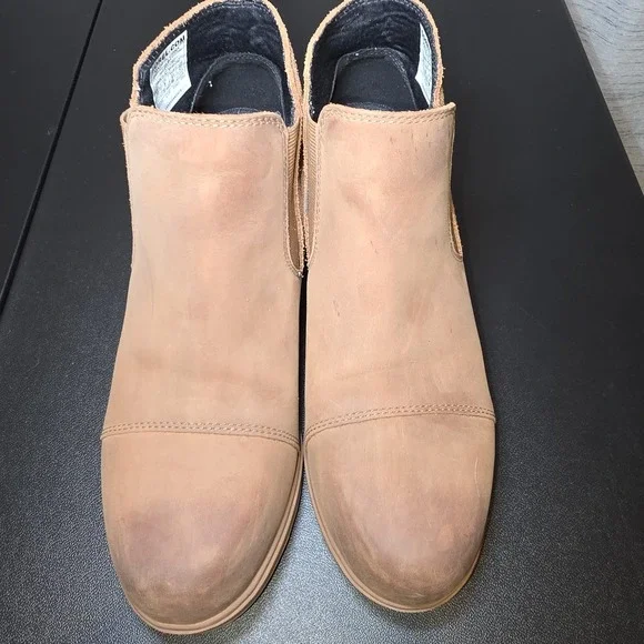 Sorel Evie II Chelsea Boot‎ Womens US 10 Tan Leather Waterproof Pull On Boots