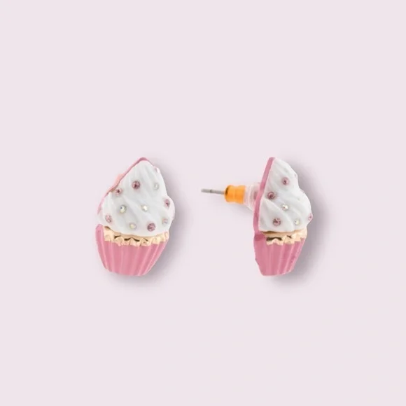 Betsey Johnson Cupcake Stud Earrings