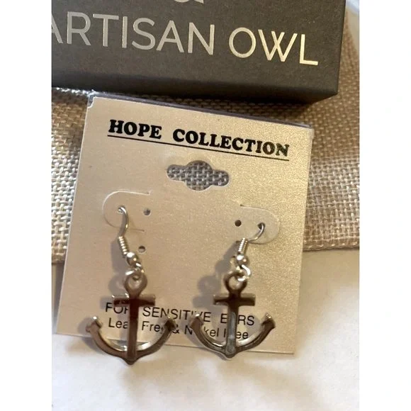 Artisian Owl Women's Anchors Drop Earrings Gold-Tone Nickle Lead Free Gi…