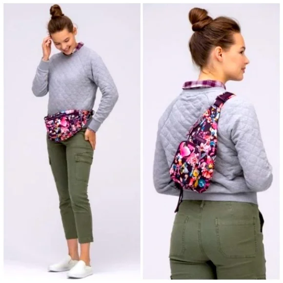 VERA BRADLEY Floral Sling Backpack